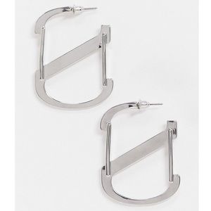 NWOT TOPSHOP Clip earrings in chunky silver